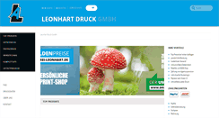 Desktop Screenshot of druckerei-leonhart.de