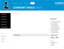 Tablet Screenshot of druckerei-leonhart.de